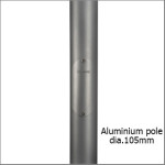 Aluminium-Pole-dia-105mm-with-fuse
