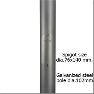 Steel pole #9-1023 Ø102mm. 5M. SP76