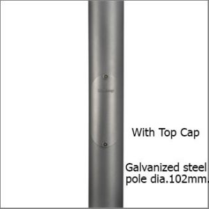 Steel pole #9-1046 Ø102mm. 5M. top cap