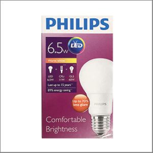 Philips LED Bulb 6.5W 3000K E27 15000hrs