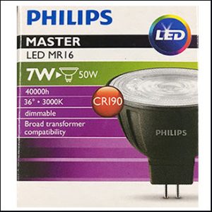 Philips Master LED 12v 7W 930 3000K 36D GU5.3 (dim)