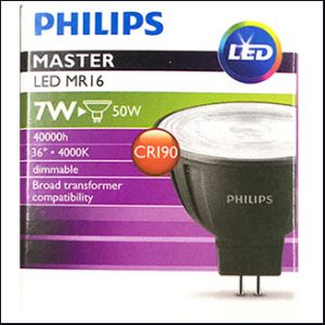 Philips Master LED 12V 7W 940 4000K 36D 40000hrs. (dim)