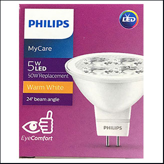 MARKPRO LIGHTING  Philips Essen (MyCare) MR16 LED 12V 5W 24D GU5.3 2700K  15000hrs.
