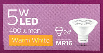 MARKPRO LIGHTING  Philips Essen (MyCare) MR16 LED 12V 5W 24D GU5