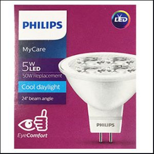Philips Essen (MyCare) MR16 LED 12V 5W 24D GU5.3 6500K 15000hrs.