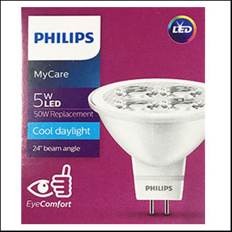 MARKPRO LIGHTING  Philips Essen (MyCare) MR16 LED 12V 5W 24D GU5.3 6500K  15000hrs.