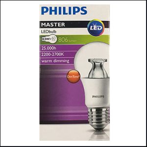 Philips LED Bulb 8.5W 2200-2700K warmwhite (dimtone)