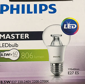 Lampe LED Standard 8-60 W B22 Dépolie 2700K Philips - Labo plus