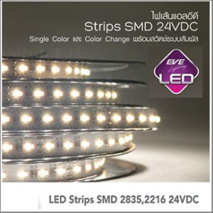 EVE IP33 Striplight 24V 14.4W 60LEDs 900lm 3000K (ราคาต่อม้วน)