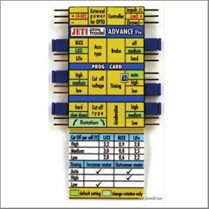JETI advance program card