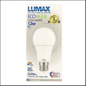 LUMAX ECO BULB LED 12W 1250lm 4000K 25000hrs.