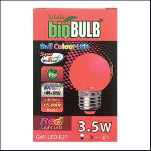 bioBULB BALL COLOR LED 3.5W RED E27