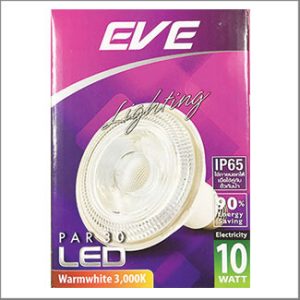 EVE LED PAR30 10W 3000K 1090lm 25000hrs. IP65