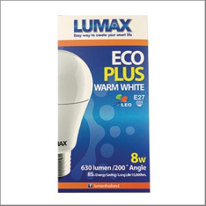 LUMAX ECO PLUS LED 8W 630lm 3000K 15000hrs.