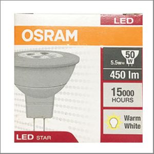 OSRAM LED 12V 5.5W 2700K 36D GU5.3 15000hrs.
