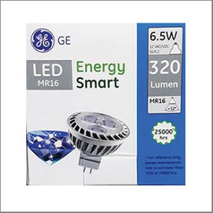 GE LED 6.5W 4000K 320lm 12D GU5.3 25000hrs.
