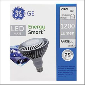 GE PAR38 LED 20W 6500K 1200lm 25D 25000hrs.