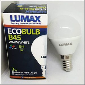 LUMAX ECOBUL B45 LED 3W 6500K E14