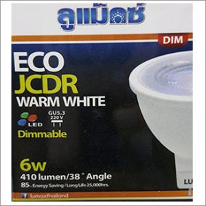 Lumax ECO MR16 LED 220V 6W 3000K warm 38D GU5.3 (dim)