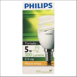 Philips Tornado 5W 300lm warm E14