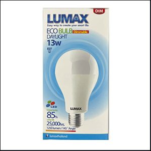LUMAX ECO bulb LED 13W 6500K 25000hrs. E27 (dim)