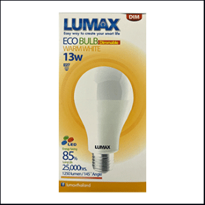LUMAX ECO bulb LED 13W 3000K 25000hrs. E27 (dim)