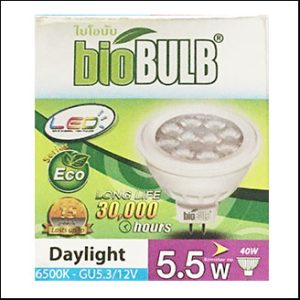 bioBULB MR16 12V LED 5.5W 6500K 30D GU5.3