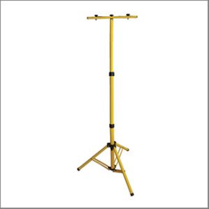 Floodlight stand 2 mounting 1.6m yellow