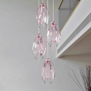 Chandelier Nickel Rose Snowflower 02 - CH