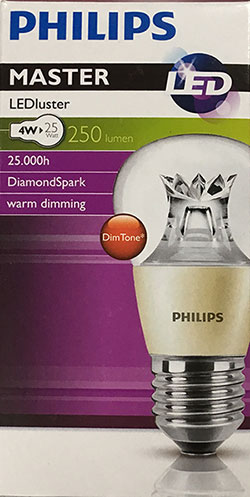 Weekendtas Afgeschaft alleen MARKPRO LIGHTING | Philips MAS LED luster 4W E27 25000hrs. (dimtone)