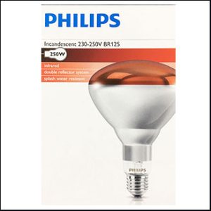 Philips Infrared BR125 250W RED 230V E27