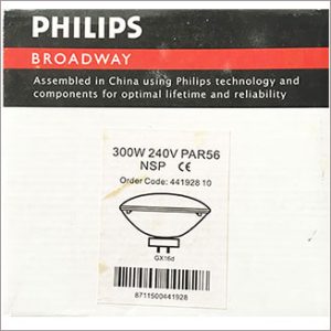 Philips PAR56 240V 300W NSP Gx16d 2,000hrs.