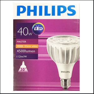 Philips Mas PAR30 LED 40W 30D 3000K 4500lm 25000hrs.