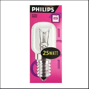 Philips T25 Oven 25W E14 1000hrs. (300 Celcius)