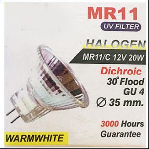 MR11 halogen 12V 20W 30D warm close G4