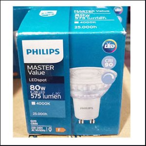 Philips Mas LED 220V 6.2W 4000K 36D GU10 (dim)