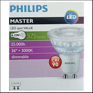 Philips MASTER LED Spot ExpertColor 6,5W MR16 Ra90 warmweiss 36° dimmbar 8 ...