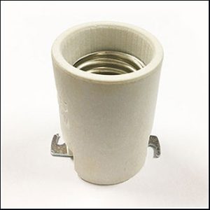 Ceramic Lamp holder E40 and mounting plate