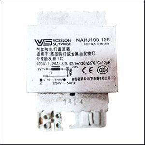 Vossloh Schwabe NAHJ100.126 ballast 100W 1.2A