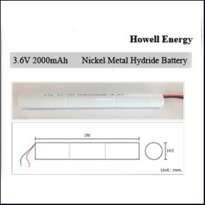 ACCU Ni-MH battery 3.6V 2000mAh rechargable (for Max Bright) - รับประกัน 1 ปี