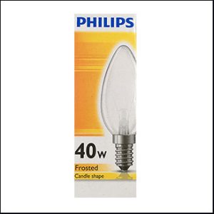 Philips Standard Candle Incandescent 40W FR (B35) E14