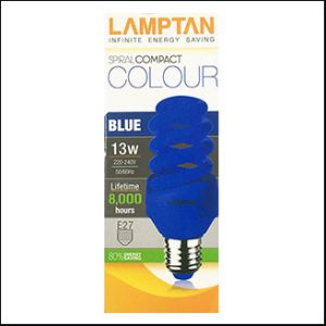Lamptan SPIRAL 13W blue E27