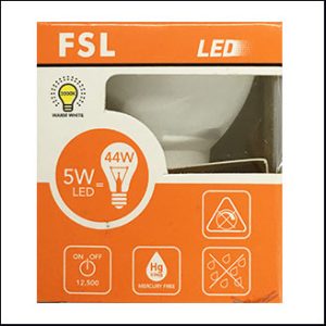 FSL MR16 LED 220V 5W 3000K 38D GU10