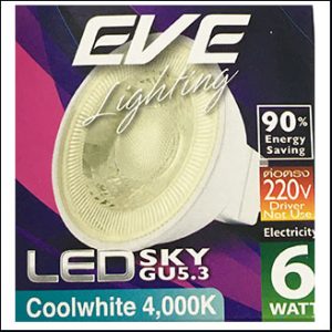 EVE SKY MR16 LED 220V 6W 4000K 36D GU5.3
