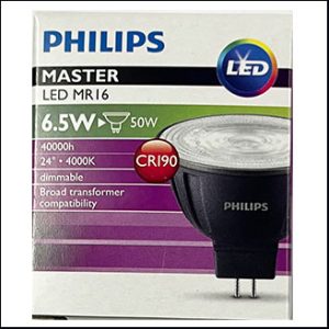 Philips Master LED 12V 6.5W 4000K 24D GU5.3 (dim)