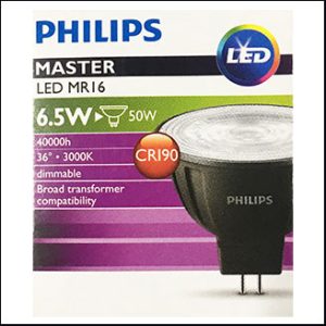 Philips Master LED 12V 6.5W 3000K 36D GU5.3 (dim)