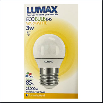 LUMAX ECOBUL B45 LED 3W warm E27