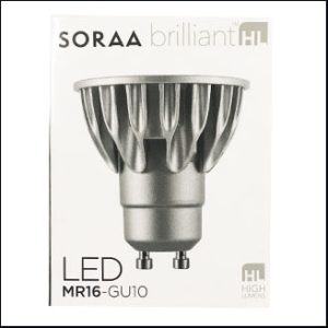SORAA GU10 230V LED 7.5W 830 3000K 10D HI (BRILLIANT) CRI90