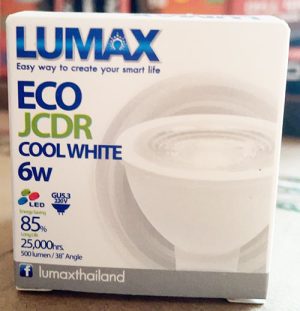 LUMAX ECO MR16 LED 220V 6W 4000K coolwhite 38D GU5.3