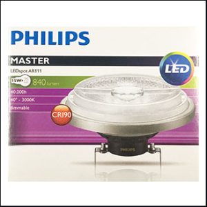 Philips MAS AR111 12V 15W 3000K 40D G53 (dim)